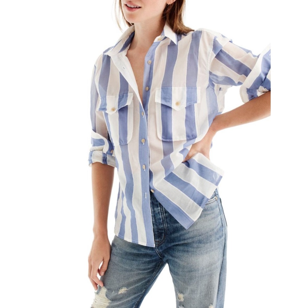 Stripe Cotton & Silk Shirt